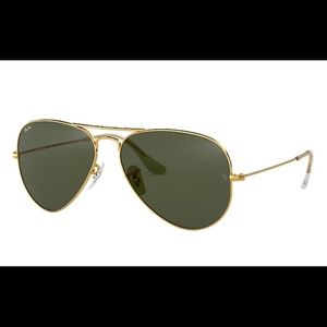 Ray Ban Classic Aviator RB3025 Green and Gold